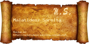 Malatidesz Sarolta névjegykártya